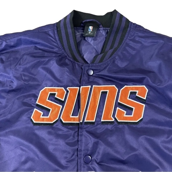 NWT NBA Phoenix Suns Purple Bomber STARTER Style Conference King Jacket Men's XL - Picture 3 of 5